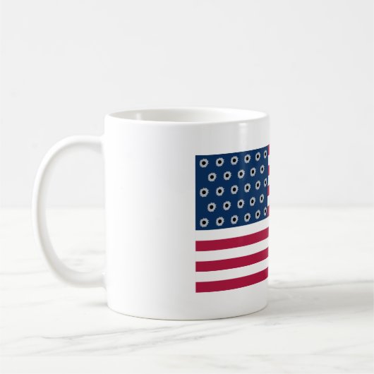 Mug Drapeau Américain Balle De Pistolet (Gauche)