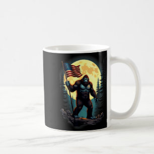 Mug Drapeau Américain Bigfoot Sasquatch Randonnée Camp