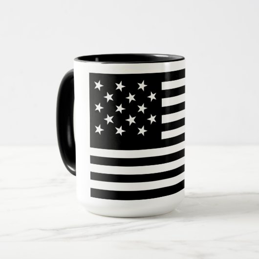 Mug Drapeau américain Black Star-Spangled Banner (Devant gauche)