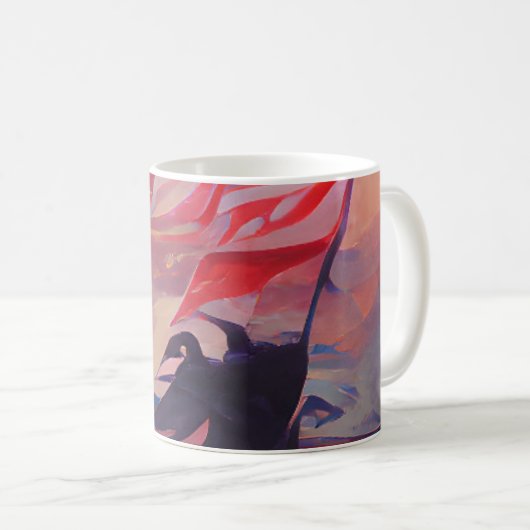 Mug Drapeau américain brandissant le 4 Juillet Memoria (Devant droit)