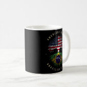 Mug Drapeau américain brésilien Cultivé Coeur Aimer Br (Devant droit)