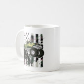 Mug Drapeau américain Camion Monster Retro (Devant gauche)