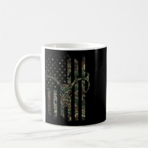 Mug Drapeau américain camouflage Crâne de cerf Chasse