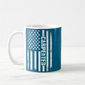 Mug Drapeau américain charpentier St-Patrick trèfle (Gauche)