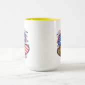 Mug Drapeau Américain Cœur Léopard Sublimation-64210 (Centre)