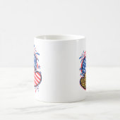 Mug Drapeau Américain Cœur Léopard Sublimation-64210 (Centre)