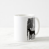 Mug Drapeau Américain & Coonhound (Devant droit)