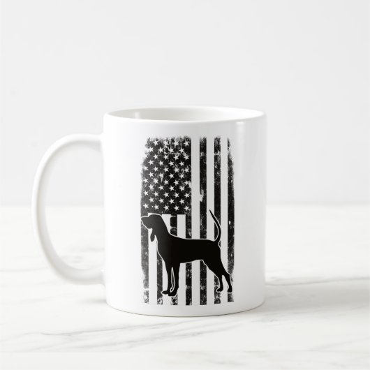 Mug Drapeau Américain & Coonhound (Gauche)
