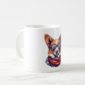 Mug Drapeau américain Corgi Patriotic Chien USA (Devant gauche)
