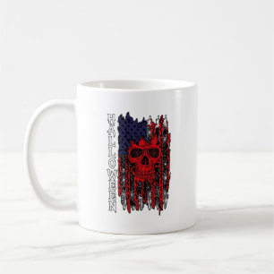 Mug Drapeau américain crâne rouge Halloween Toiles d'a