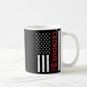 Mug Drapeau américain Crosse Rouge Lacrosse Vintage La