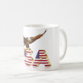 Mug Drapeau américain d'aigle (Devant droit)