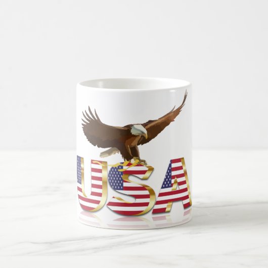 Mug Drapeau américain d'aigle (Centre)