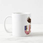Mug Drapeau américain d'aigle (Gauche)