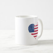 Mug Drapeau américain dans le cœur (Devant droit)