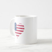 Mug Drapeau américain dans le cœur (Devant gauche)