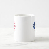 Mug Drapeau américain dans le cœur (Centre)