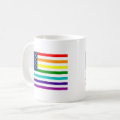 Mug Drapeau américain d'arc-en-ciel (Devant gauche)