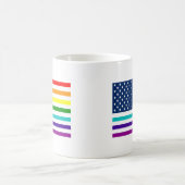 Mug Drapeau américain d'arc-en-ciel (Centre)