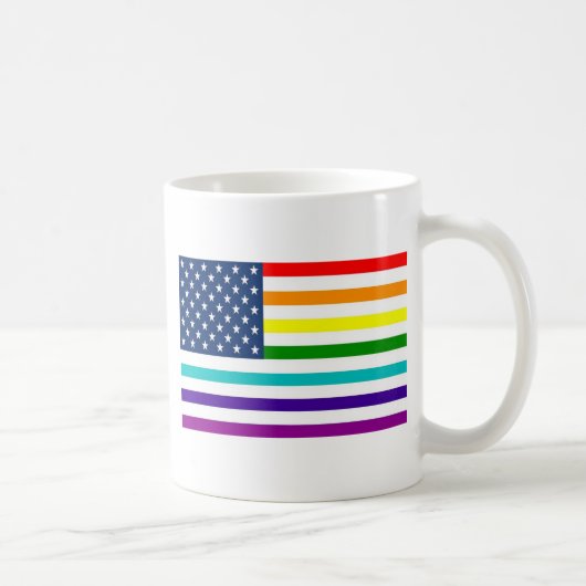 Mug Drapeau américain d'arc-en-ciel (Droite)