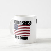 Mug Drapeau américain de bon sens (Devant gauche)