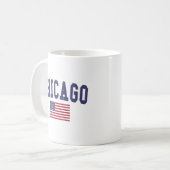 Mug Drapeau américain de Chicago (Devant gauche)
