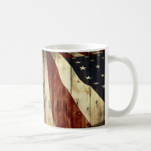 Mug Drapeau américain de fibre de bois americana