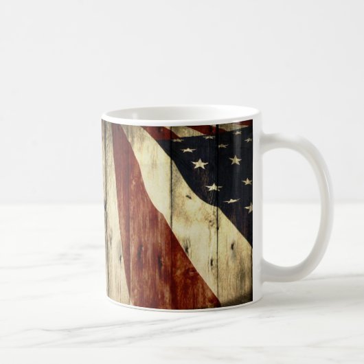 Mug Drapeau américain de fibre de bois americana (Droite)