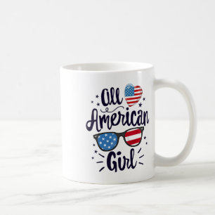 Mug Drapeau américain de filles 4 juillet