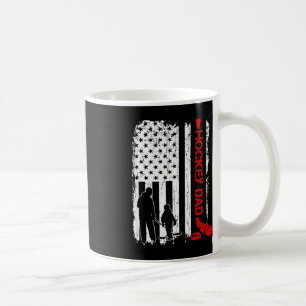 Mug Drapeau américain de hockey papa