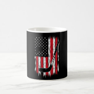 Mug Drapeau américain de hockey Sports Rétro Vintage
