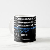 Mug Drapeau américain de la Ligne Bleue Mince (Devant gauche)