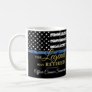 Mug Drapeau américain de la Ligne Bleue Mince