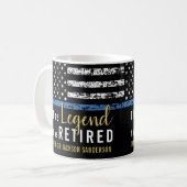 Mug Drapeau américain de la Ligne Bleue Mince (Devant gauche)
