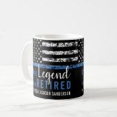 Mug Drapeau américain de la Ligne Bleue Mince (Devant gauche)