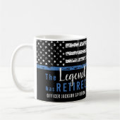 Mug Drapeau américain de la Ligne Bleue Mince (Gauche)