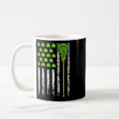Mug Drapeau américain de lacrosse drôle St Patrick Day (Gauche)