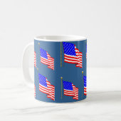 Mug Drapeau américain de ondulation (Devant gauche)