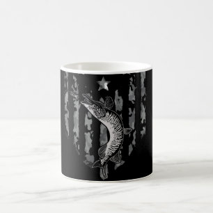 Mug Drapeau américain de pêche au museau de brochet