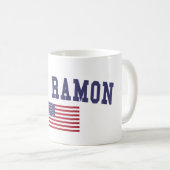 Mug Drapeau américain de San Ramon (Devant droit)