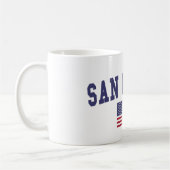 Mug Drapeau américain de San Ramon (Gauche)