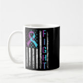 Mug Drapeau américain de sensibilisation à la préventi (Gauche)