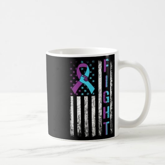 Mug Drapeau américain de sensibilisation à la préventi (Droite)