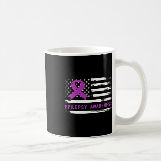 Mug Drapeau américain de sensibilisation à l'épilepsie (Droite)