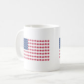 Mug Drapeau américain d'empreinte de patte (Devant gauche)