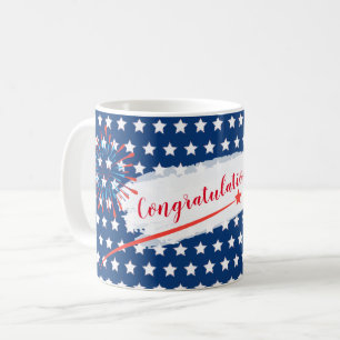 Mug Drapeau américain des Etats-Unis de félicitations