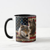 Mug Drapeau américain des loups (Gauche)
