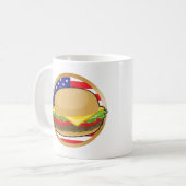 Mug Drapeau américain d'hamburger (Devant gauche)