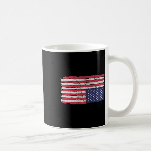 Mug Drapeau Américain Distress Vers Le Bas États-Unis (Droite)