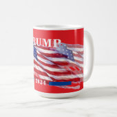 Mug Drapeau américain Donald Trump 2024 (Devant droit)